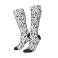 thumbnail image 2 of Vsdgher Black Footprints Print Thigh High Socks Extra Long Stretchy Sock Women Over Knee High Opaque Stocking Daily Wear, 2 of 5