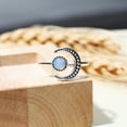thumbnail image 1 of Anillo de apertura de fase de luna creciente,Anillo de luna para mujer Anillo ajustable Anillo de luna para mujer Los mejores materiales, 1 of 8