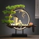 thumbnail image 3 of Lámpara LED de estilo chino, decoración circular para sala de estar, decoración de escritorio de oficina, artesanías de cerámica, decoración creativa de escritorio, 3 of 5