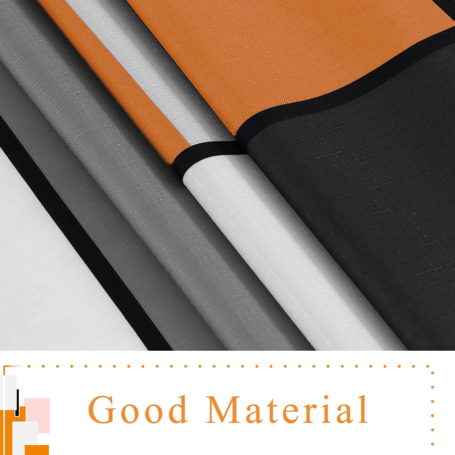 Orange Shower Curtain Set with Hooks Grey and White Shower Curtain for Bathroom Fabric Orange Autumn Shower Curtain Geometric Bath Curtains Decorative Gray Shower Curtain Water Repellent, 72x72