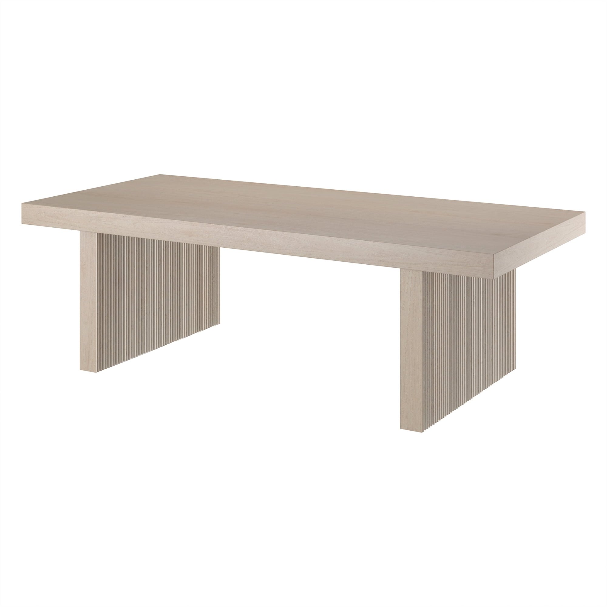 Evelyn&Zoe Modern/Contemporary 48" Wide Alder White Coffee Table