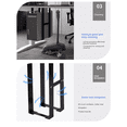 thumbnail image 3 of 2 Set Under Desk PC Mount Bracket for Computer Case Computer Mainframe Hanger Host Box Stand Bracket Rack Black, 3 of 6