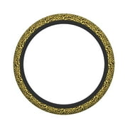 XMXY Car Steering Wheel Cover, Feline Animal Skin Texture Non-Slip Jeep Truck Universal Elastic Steering Wheel Protector 15 inch