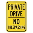 thumbnail image 1 of Faittoo Private Drive Sign No Trespassing Sign 18 X 12 Pulgadas Lámina Reflectante De Grado Ingeniero Aluminio Libre De Óxido Resistente A La Intemperie Tinta Duradera Impermeable Fácil De Montar Uso, 1 of 1