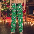 thumbnail image 2 of Top-Kevin Mens Christmas Pajama Pants,Christmas Santa Print Soft Lounge Pants Comfy Pajama Bottoms Drawstring Pockets White For Men, 2 of 7