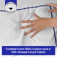 thumbnail image 6 of Lauren Taylor Hotel Luxury Duvet Cover Set - Crafted from 100% Cotton and a 350-Thread Count Fabric, Set Includes One Duvet Cover and Two Pillow Shams (Navy, King), 6 of 6