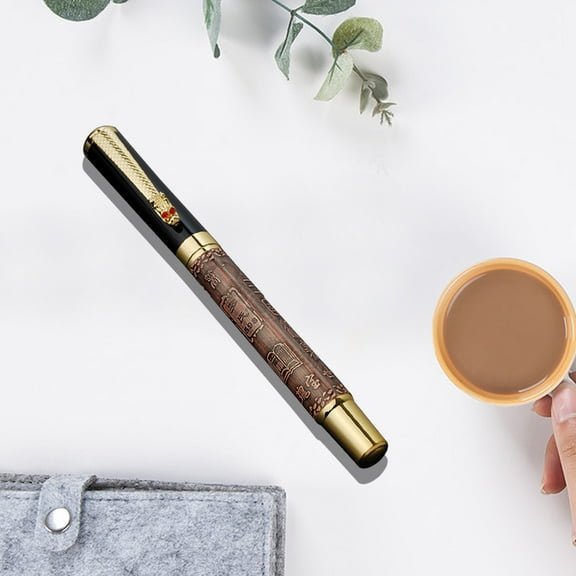 MLINS Classic Design Fountain Pen Luxury Fountain Pens Collection Fountain Pen(Red Brown)