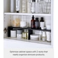 thumbnail image 2 of Yamazaki Home Medicine Cabinet Riser [Set of 2], Black, Steel, Supports 4.4 pounds, 2 of 7