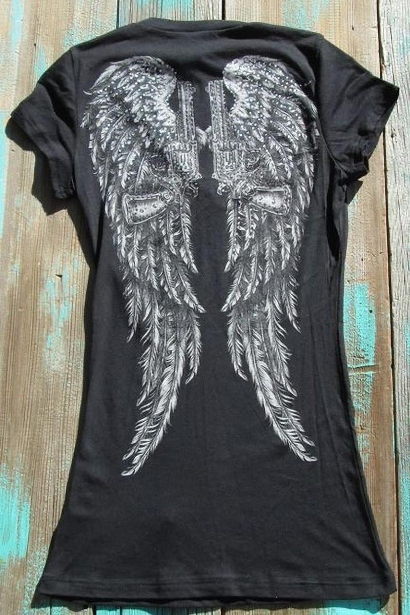 angel wings shirt back