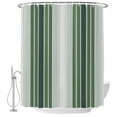 thumbnail image 2 of Dark Green Ombre Stripe Waterproof Fabric Shower Curtain,Farmhouse Simple Striped Waterproof Fabric Shower Curtain for Bathroom Curtains Bathtubs Hotel Shower Curtains with 12 Hooks Small 36x72in, 2 of 8