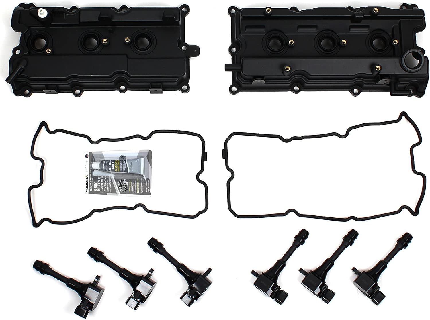 CNS Valve Covers with Gaskets, Spark Plug Tube Seals, and Ignition