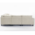 thumbnail image 2 of 5 Seat Living Room Sectional, L Shaped Beige Corduroy With Deep Upholstered Sectional , Shaped, For, 2 of 4