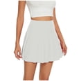 thumbnail image 1 of Women's Fashion Casual Solid Color All Ultra Short Pleated Skirt, 1 of 3