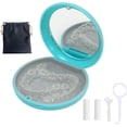 thumbnail image 1 of Étui de Rétention, Étui d'Alignateur avec Miroir, Support Rond de Rétention avec Outil de Retrait d'Aligner, Brosse et Mâcher, Ensembles de Sacs à Corde (Cyan Extérieur Gris Intérieur), 1 of 6
