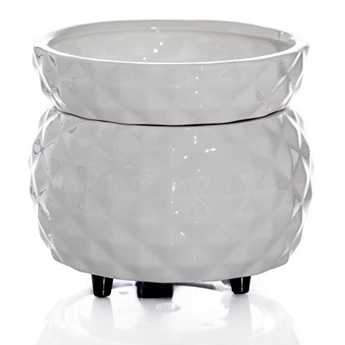 White Ceramic Electric 2 in 1 Candle Tart Warmer 