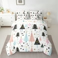 thumbnail image 2 of Feelyou Cartoon Xmas Tree Twin Bedding Sets 7-Piece for Teens, Cute Christmas Stars Bedding Comforter Set, Happy New Year Reversible Sheet Sets, Super Cozy Room Decor, 2 of 7