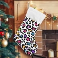 thumbnail image 5 of Coolnut Leopard Print Geometric Christmas Stockings, Christmas Presonalized Large Stocking Sock, Set of 2 Xmas Party Winter Decor Candy Bag Family Holiday Gift, 17.7 Inch, 5 of 7