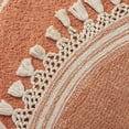 thumbnail image 5 of Safavieh Easy Care Hepburn Solid Cotton Machine Washable Area Rug, Rust/Ivory, 4' x 4' Round, 5 of 9