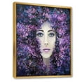 thumbnail image 3 of Designart 'Portrait of A Lady With Purple Lavender Flowers' Modern Framed Canvas Wall Art Print, 3 of 5