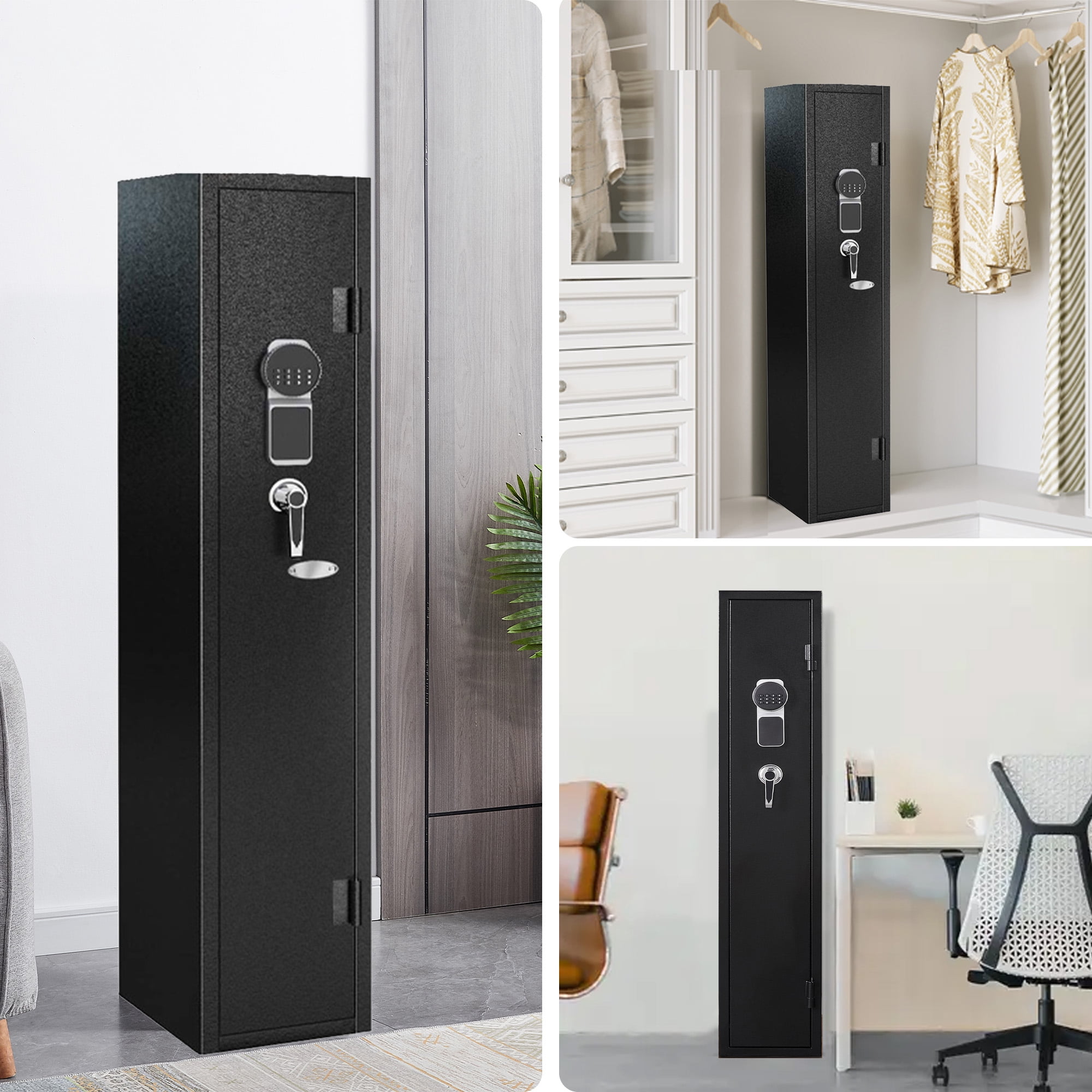 Sapital 2-3 Gun Safe, Digital Keypad Rifle Safe in Cold Rolled Steel with Adjustable and Removable Shelf