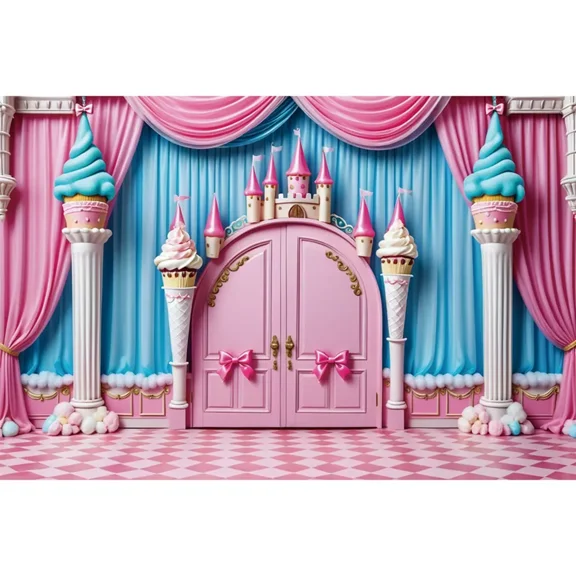 Backdrop ss Birthday Castle Shooting Props Baby Shower Candy Land Bar Party Photo Studio Photography Backgrounds