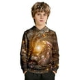 thumbnail image 2 of Sweatshirts for Girls Galaxy Print Loose Fit Pullover Hoodie Top Casual Winter Girls Hoodies Size 3-4Y, 2 of 8
