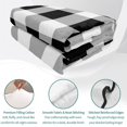 thumbnail image 4 of 3 Pieces Queen Quilt Set,Classic Farmhouse Black White Buffalo Plaid Soft Bedding Sets with 1 Quilt & 2 Pillow Shams,Geometric Lattice Summer Bedspread Lightweight Coverlet Comforter for All Season, 4 of 9