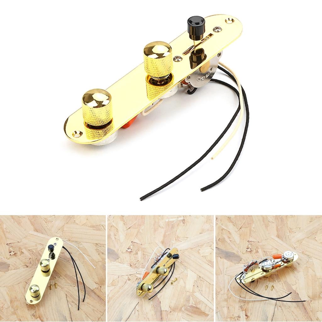 CEORPER 3 Way Guitar Control Plate Wired Loaded Prewired Control Plate with 3 Way Switch