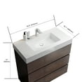 thumbnail image 5 of 36" Walnut Bathroom Vanity with Sink, Large Storage Freestanding Bathroom Vanity for Modern Bathroom, One-Piece White Sink Basin Without Drain and Faucet, Pre-assembled, 5 of 7