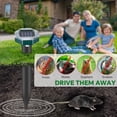 thumbnail image 6 of 4 Pack Octagonal Mole Repellent Solar Powered, Ultrasonic Pest Repeller Outdoor for Lawns & Gardens, Chipmunk, Gopher, Snake Deterrent, Deer Repellent Devices, Weatherproof, Dark Green, 6 of 7