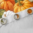 thumbnail image 4 of jejeloiu Cartoon Flower Daisy Blackout Curtains Set of 2 (52x84 Each),Orange Pumpkin Window Curtains,Autumn Fall Theme Curtains and Drapes For Girls,Breathable Home Decor, 4 of 6