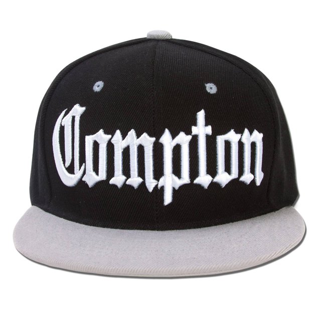 FA Snaps Compton City Snapback Hat Cap - Negro / Gris Gravity Threads Gorra de béisbol
