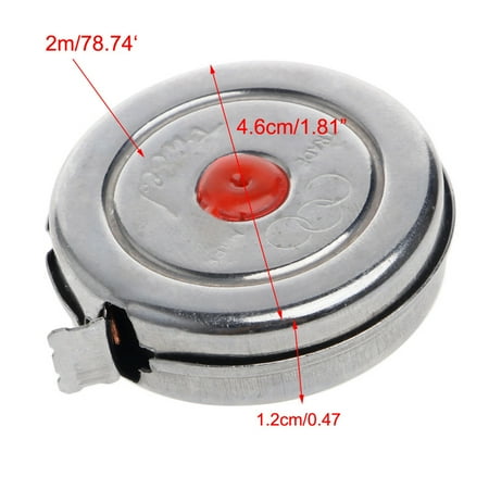 

ZUARFY 2m Mini Office Stainless Steel Woodworking Retractable Tape Measure Metric