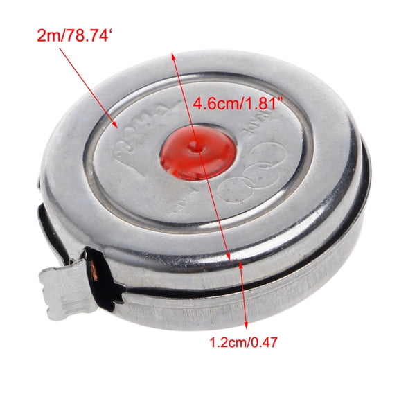ZUARFY 2m Mini Office Stainless Steel Woodworking Retractable Tape Measure Metric