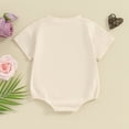 thumbnail image 3 of Bagilaanoe Newborn Baby Girl Boy Rompers Letters Print Short Sleeve Bodysuits 3M 6M 12M 18M Infant Casual One Piece Short Jumpsuit, 3 of 7