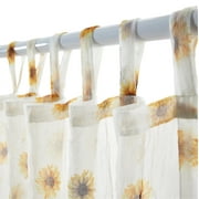 Urban Shop 38 x 63 Sheer Single Curtain Panel, Sunflower Print