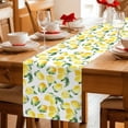 thumbnail image 5 of Summer Lemon Table Runner 70 Inches, Green Botanical Yellow Fruits Bed Runner Dresser Scarves Tabletop for Indoor Outdoor Parties/Ceremony/Banquet, 13" x 70", 5 of 9