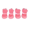 thumbnail image 4 of Zapatos para mascotas de exterior, cálidos y de invierno, con protector de patas, antideslizantes y cierre de velcro (rosa n.° 3), 4 of 14