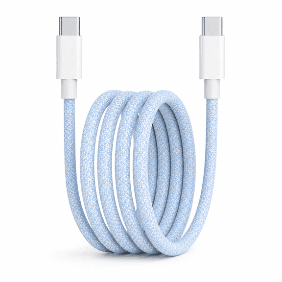 60W USB C to USB C Cable 6ft, Fast Charging Cord Compatible with iPhone 17/16/15, MacBook Air, iPad Pro and Samsung Galaxy, 1 Pack