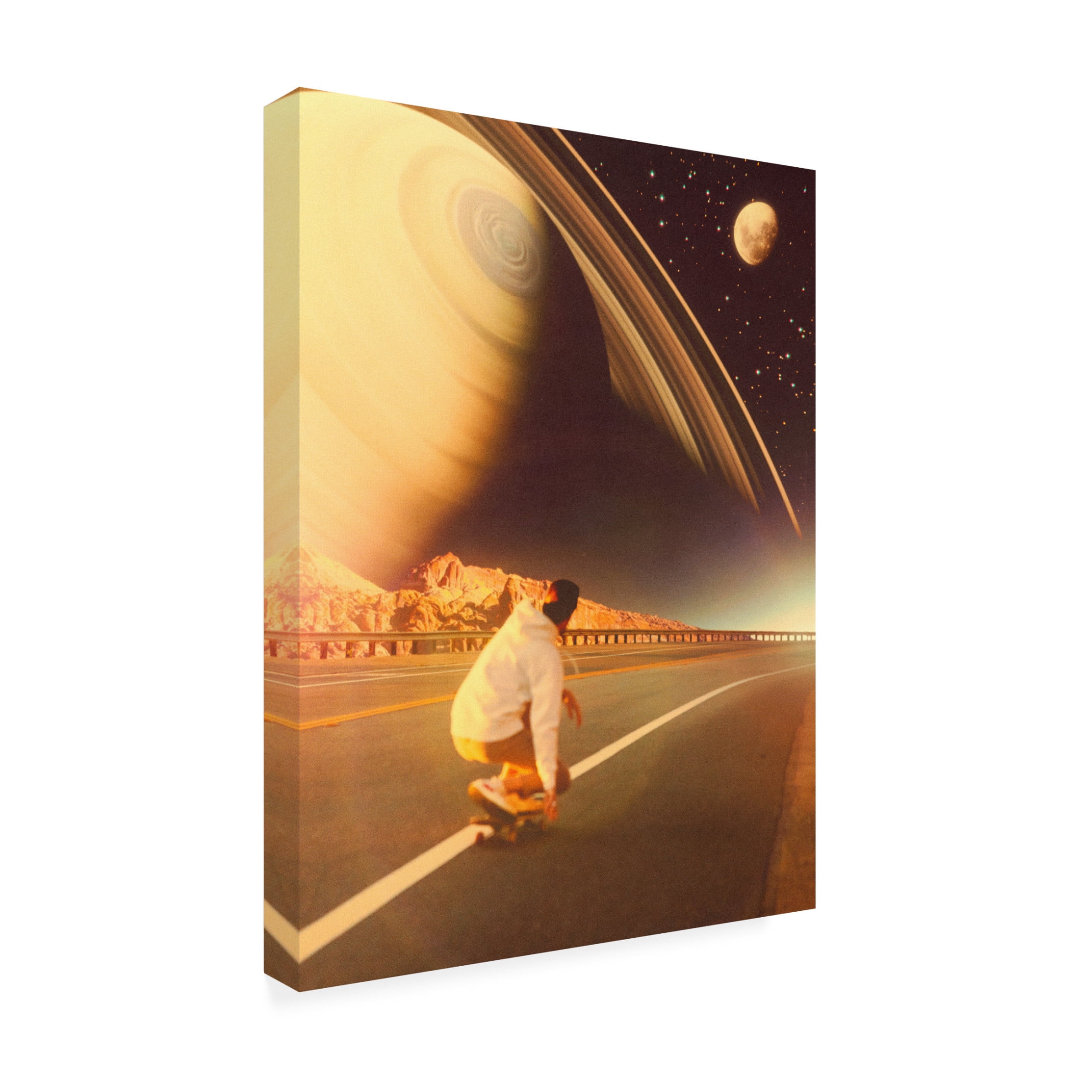 Trademark Fine Art Taudalpoi Space Sk8er Canvas Wall Art
