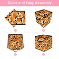 thumbnail image 6 of RATGDN Collapsible Fabric Cube Storage Bin with Double Handles for Living Room Bedroom Office Black - Orange Dark Green Leaf, 6 of 7