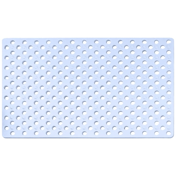 Large Shower Mat, 28.3 x 14.5 inch Non Slip Shower Mats for Inside Shower with Drain Hole, No Odor Soft TPE Shower Floor Mat, Extra Large Non Slip Shower Mat with Suction Cups, Grey