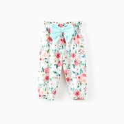 PatPat Baby Girl Clothes Floral Romper Long Sleeve Pants Headband Set Summer Winter Clothing for Newborn Infant Baby Girls Mint Mambo Mint Mambo Mint Mambo 0-3 Months