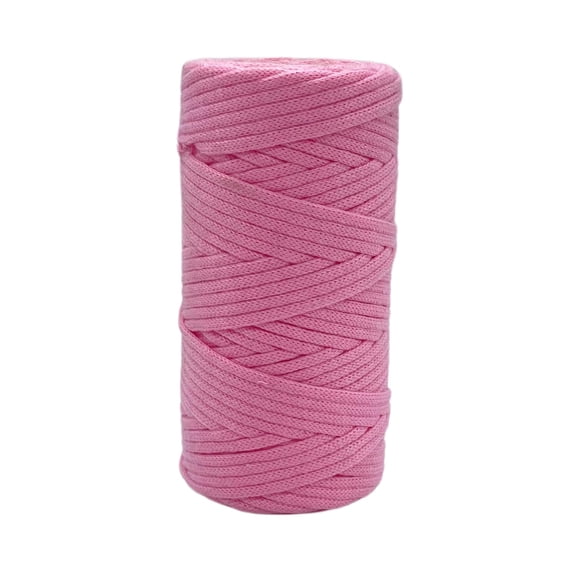 CROCHETA Baby Pink 3mm x 54yards Crochet Macrame Cord, Colored Macrame Rope, Cotton Rope Macrame Yarn, Colorful Cotton Craft Cord for Wall Hanging, Plant Hangers, Crafts, Knitting
