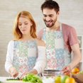 thumbnail image 3 of Pioneer Flower Floral Print Pattern Apron for Women and Men, Cotton Linen Waterproof with Pockets, Adjustable, 33x27 Inch for Kitchen, Gardening, BBQ, Salon, 3 of 6