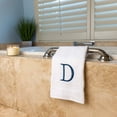 thumbnail image 6 of Decorvo Monogrammed Hand Towels for Bathroom - Luxury Hotel Quality Initial Decorative Towel - GOTS Organic Certified - Set of 2 Navy Letter D, 6 of 8