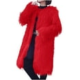 thumbnail image 4 of Lovzfmll Winter Coats for Women, Solid Color Long Length Jacket, Plush Fleece Coat, Winter Clothing, 4 of 8
