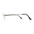 thumbnail image 3 of Classic Narrow Rectangle Rimless Blue Light Filtering Computer Glasses Silver, 3 of 4