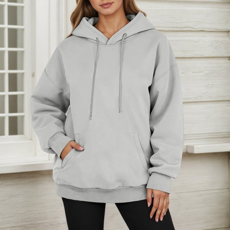 Womens Blank Hooded Sweatshirt Womens Hoodie 2025 Fall Winter