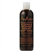 Shea Moisture African Black Soap Eczema And Psoriasis Therapy Body Wash 12 oz, 2 Pack